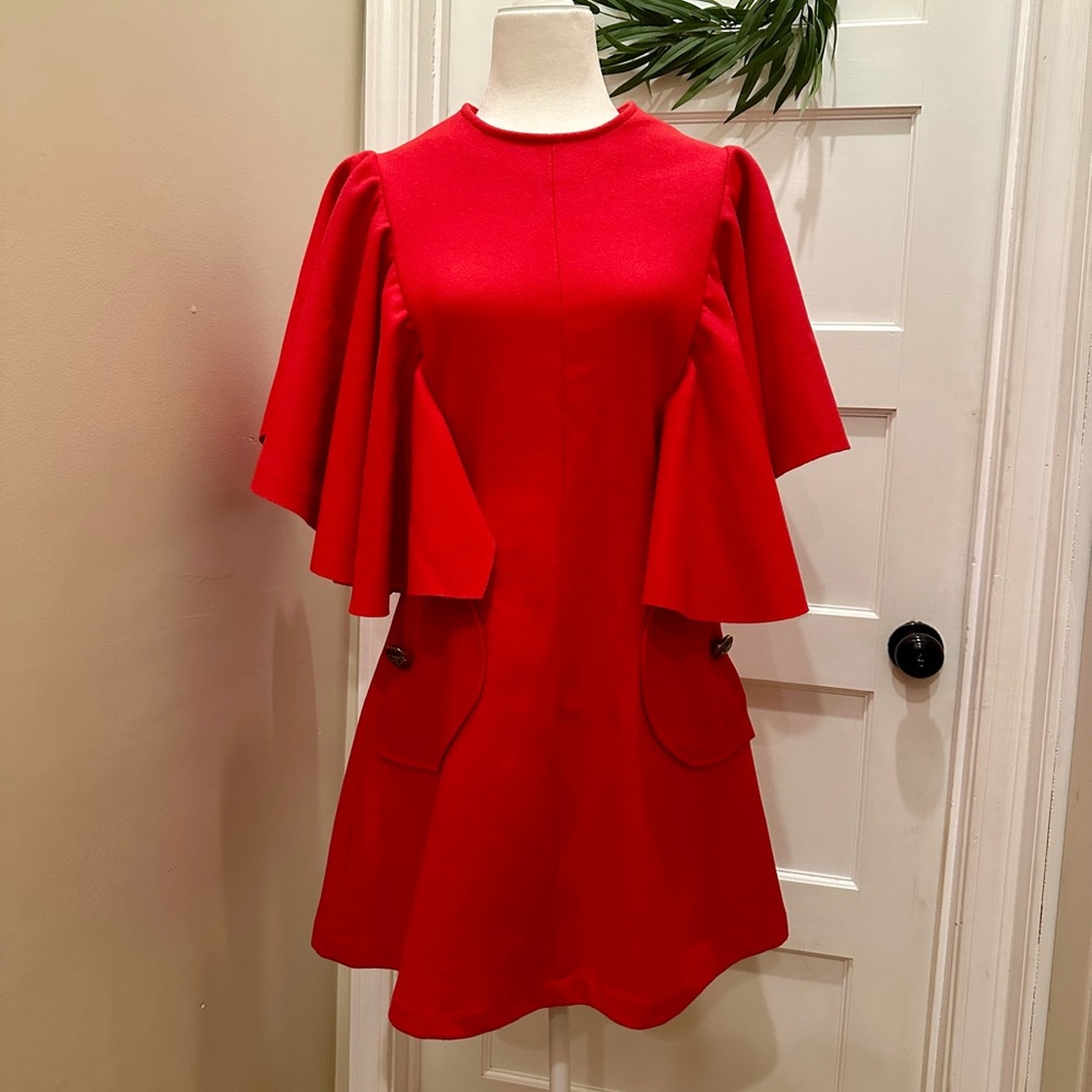 NWT Frankie Morello Flutter Sleeve Dress for Women Size IT42 US6